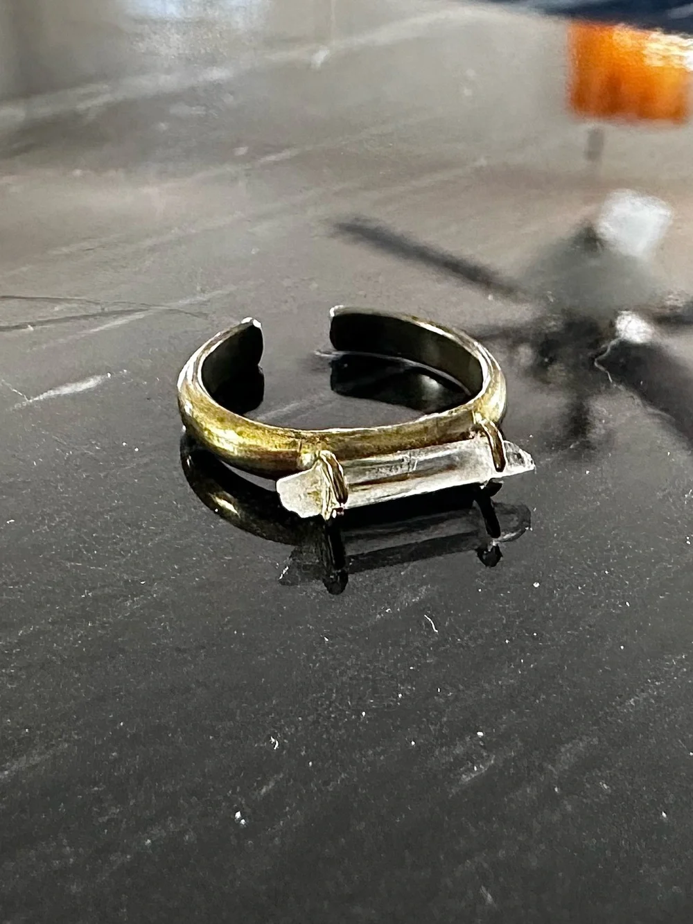 Sorrelli Gold-tone Ring with Clear Crystal Accent
